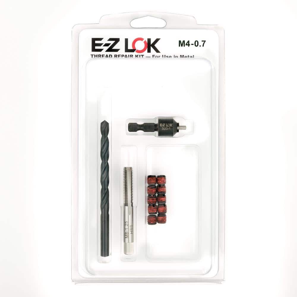 E-Z Lok 50-Piece Threaded Insert Assortment Kit – Metric M3-M8, Carbon Steel, Self-Locking With Loctite, For Metal Repair & New Threads