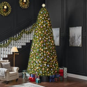 12 ft. Pre-Lit LED Wesley Pine Artificial Christmas Tree