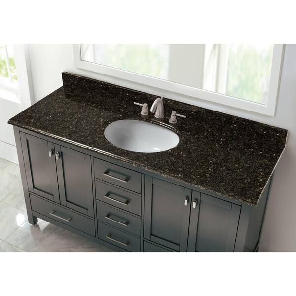 Basin Vanity Top In Uba Tuba, 61 Granite Single Bathroom Vanity Top