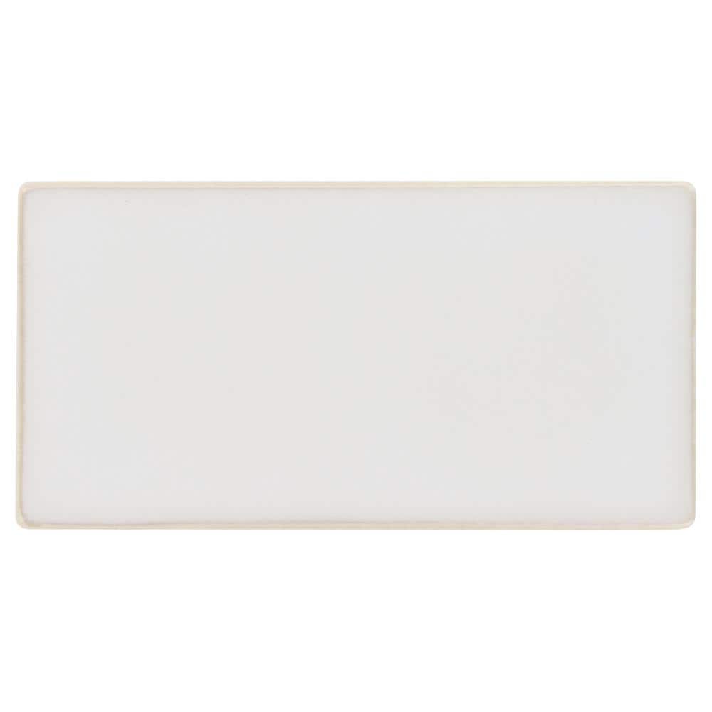 Delphi Subway Natural White 3 in. x 0.39 in. Glossy Glass Tile Sample price history on PriceWatchPro