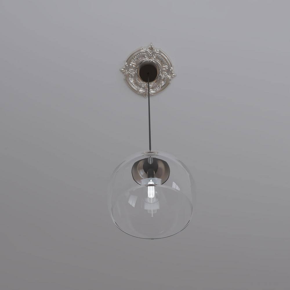 Attica 10" Bright Coat Chrome Thermoformed PVC Ceiling Medallion