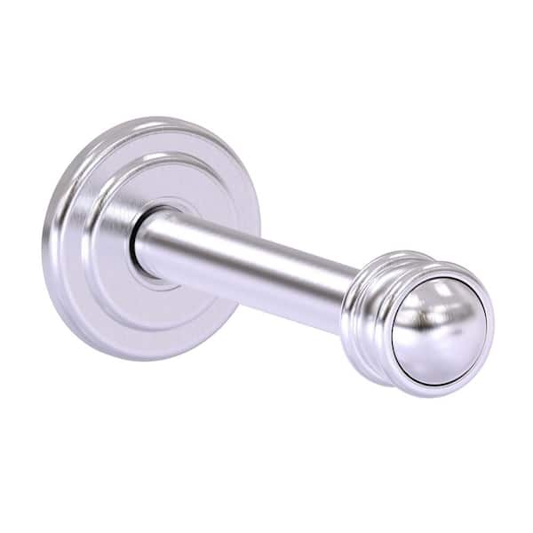 Allied Brass Carolina Collection 3.75 in. Retractable Wall Hook in Satin Chrome Closet Rod