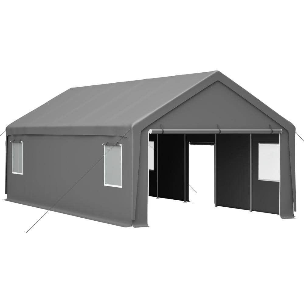 13 x 26 FT Heavy Duty Boat Car Canopy Garage with Removable Endwalls and Roll-up Windows price history on PriceWatchPro
