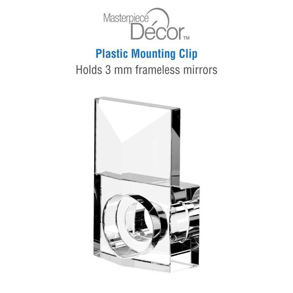 Masterpiece Decor Plastic Mirror, Mounting Clips For Mirrors