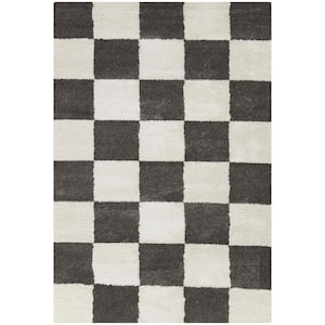 Reinhart Dark Grey 5 ft. x 7 ft. Checkered Area Rug