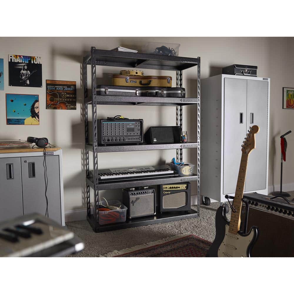 Gladiator 48" Wide Hammered Granite Laminate 5-Shelf Rack