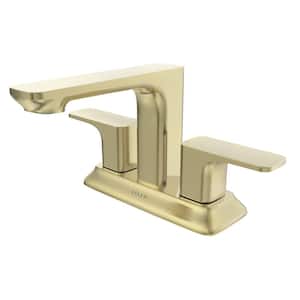 Corsica Collection. Centerset bathroom faucet. in Champagne Gold finish.