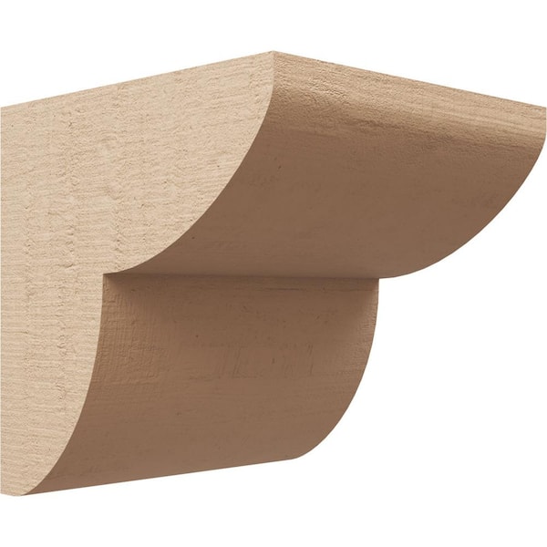 Ekena Millwork 10 in. x 10 in. x 10 in. Wide Crestline Rough Cedar Woodgrain TimberThane Corbel, Primed Tan