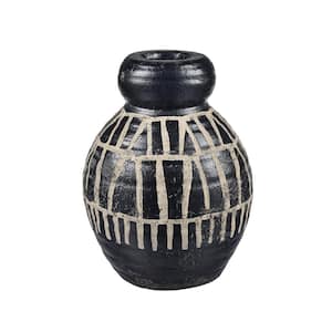 Westward Terracotta 1.5 in. Decorative Vase in Black - Medium