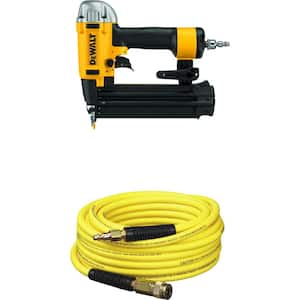 Pneumatic 18-Gauge Brad Nailer and 50 ft. x 1/4 in. Air Hose