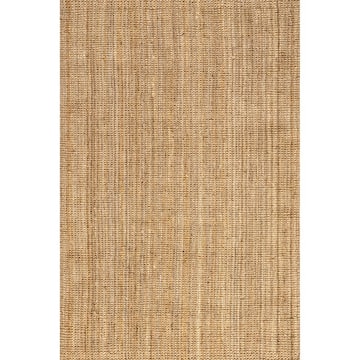 nuLOOM Ashli Solid Jute Natural 9 ft. x 12 ft. Living Room/Bedroom/Dining Room Area Rug CLWA01A-860116