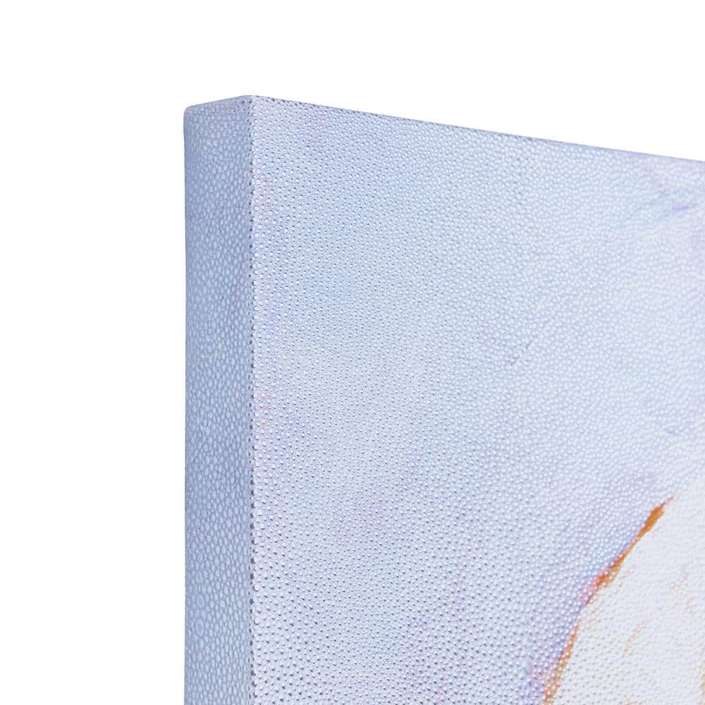 Coastal Serenity Silver Shagreen Wrapped Canvas Wall Art