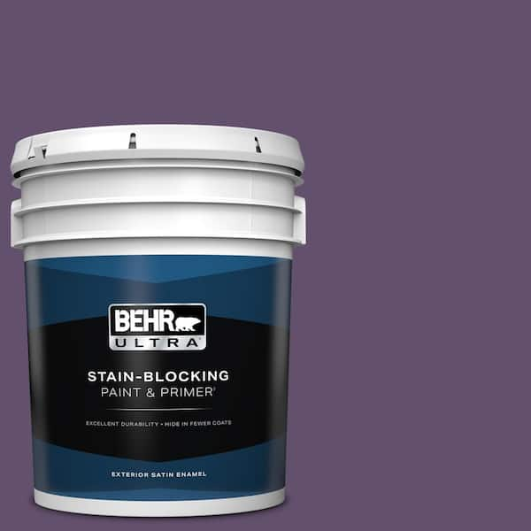 BEHR ULTRA 5 gal. #660D-7 Blackberry Farm Satin Enamel Exterior Paint & Primer