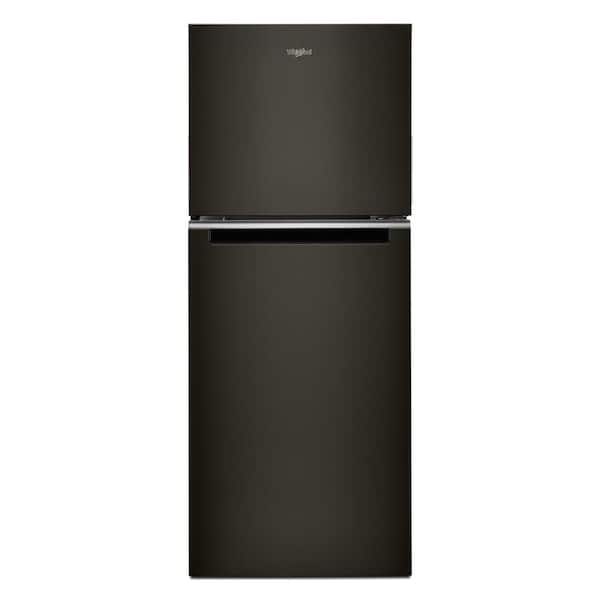 Whirlpool 24 in. 11.6 cu. ft. Top Freezer Refrigerator in Print Resistant Black Stainless, Counter Depth, ENERGY STAR
