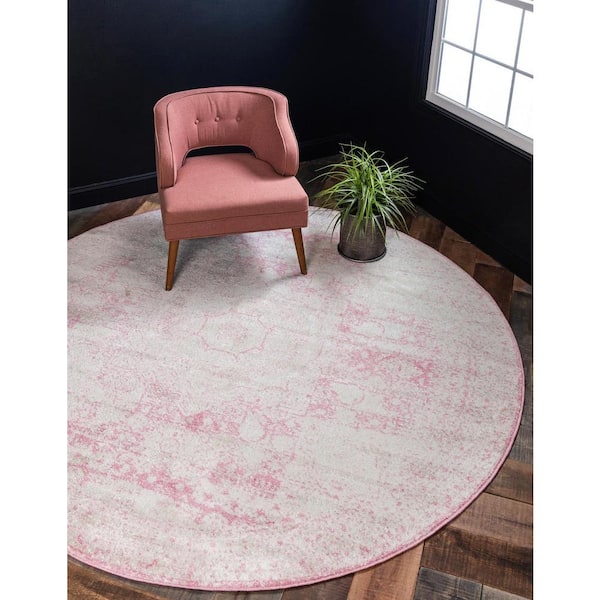 Bromley Wells Pink 8 ft. Round Area Rug