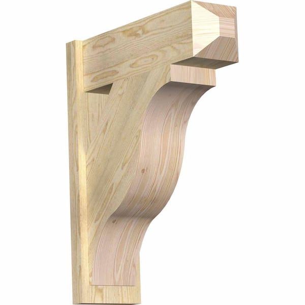 Ekena Millwork 8 in. x 30 in. x 26 in. Fuston Craftsman Rough Sawn Douglas Fir Outlooker