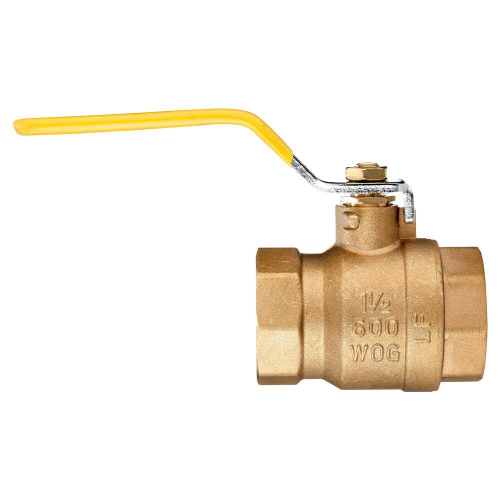 1/2 Brass Ball Valve Oil Full Port 600WOG for Water and Gas with Blue
