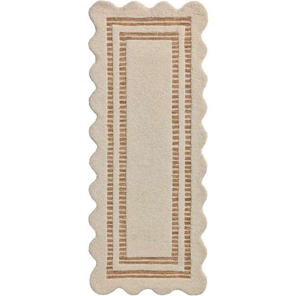 Chris Love Julia Scottie Ivory / Rust 2 ft. 6 in. x 9 ft. 9 in. Transitional Runner Rug