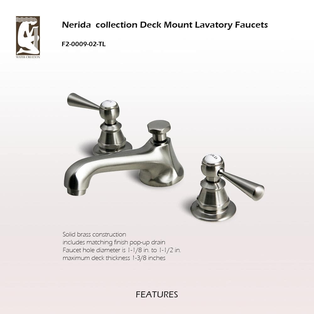Brushed Nickel Widespread 2-Handle Bathroom Faucet with Pop-Up Drain
