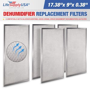 Replacement Filter Fits AlorAir Sentinel HD55 Crawl Space Basement Dehumidifier G3 Filter (5-Pack)