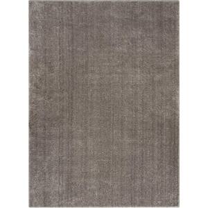 Rainbow Chroma Glam Solid Light Grey 5 ft. 3 in. x 7 ft. 3 in. Multi-Textured Shimmer Pile Shag Area Rug