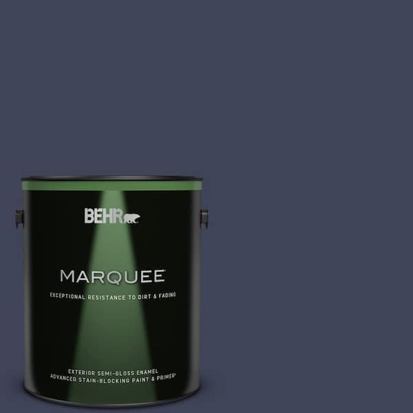 BEHR MARQUEE 1 gal. #MQ5-09 Manhattan Blue Semi-Gloss Enamel Exterior Paint & Primer