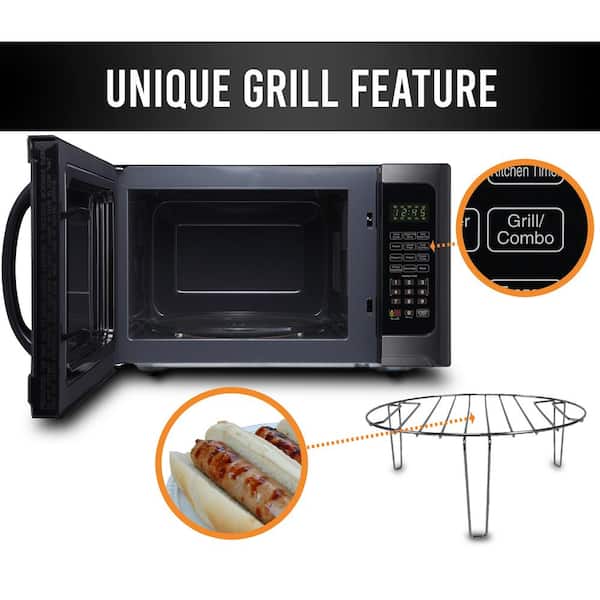 Farberware FMO12AHTBSG 1.2 Cu ft. 1100 Watt Microwave Oven with Grill Black Stainless Steel