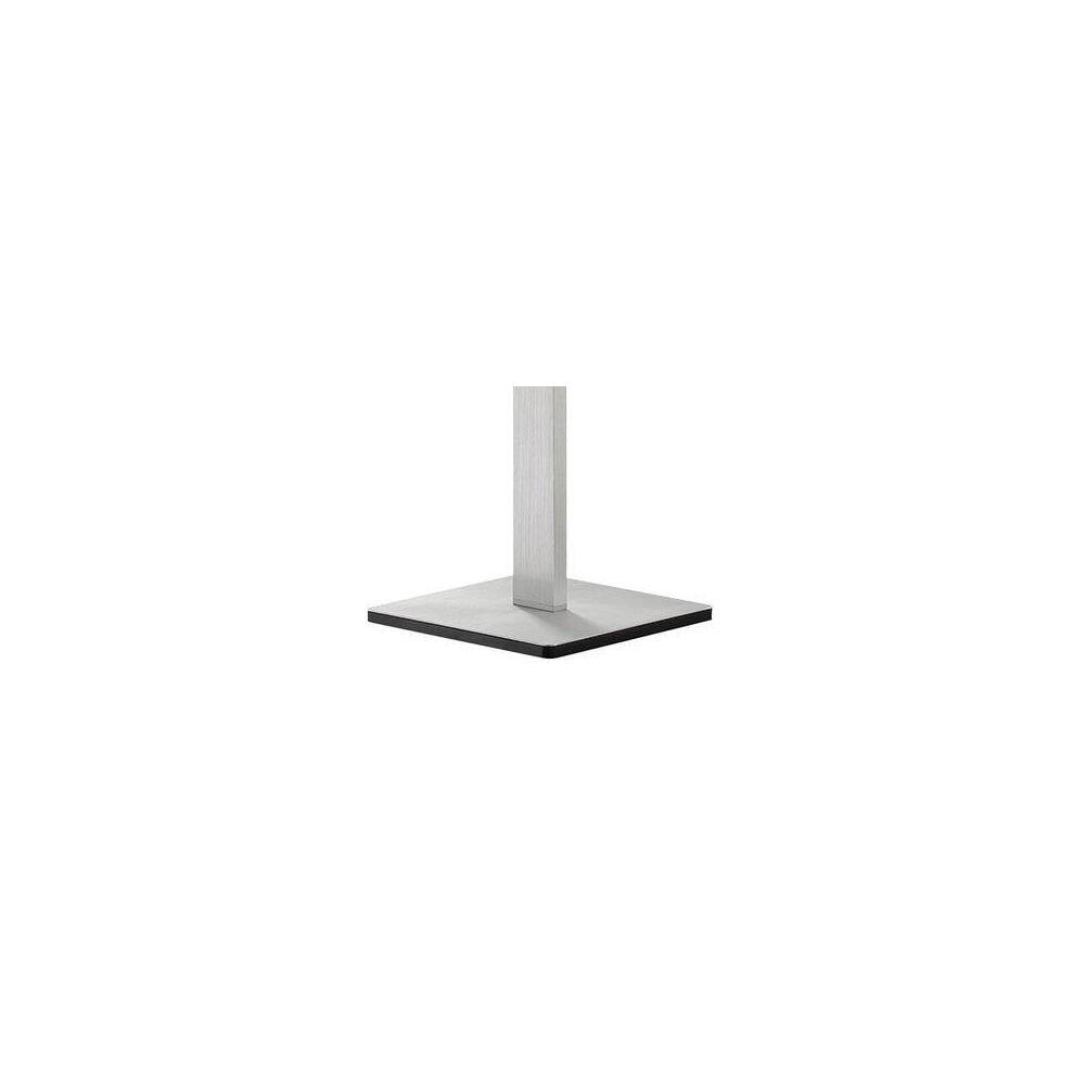 Tall Chiseled Nickel Adjustable LED Floor Lamp with White Acrylic Shade