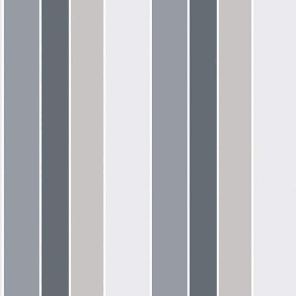 Unbranded Nordic Elements Dark Grey Multi-Stripe Design Matte Finish Non-Pasted Non-Woven Wallpaper Sample