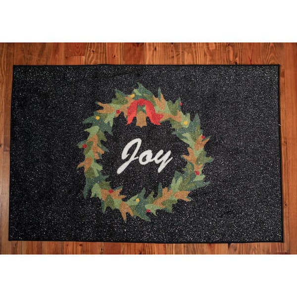 Concord Global Trading Wreath Black 31 in. x 49 in. Indoor Holiday Scatter