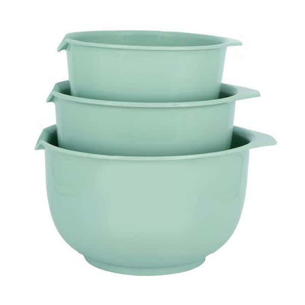 Esepony 3-Piece Plastic Nesting Design Mixing Bowls with Pour