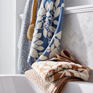 Zoe Jacquard Leaf Cotton Texture Bath Towel