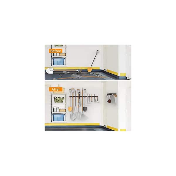 Yichuhaoxi Garage Organizer Series 2.56 in. x 64 in. Black Metal