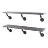 PIPE DECOR 36 in. x 12 in. 18 in. Riverstone Grey Solid Wood Decorative  Industrial Wall Shelf With Hanging Rod 370 PDMWDSH36RG - The Home Depot