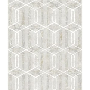 Stormi Cream Geometric Paper Strippable Wallpaper (Covers 57.8 sq. ft.)