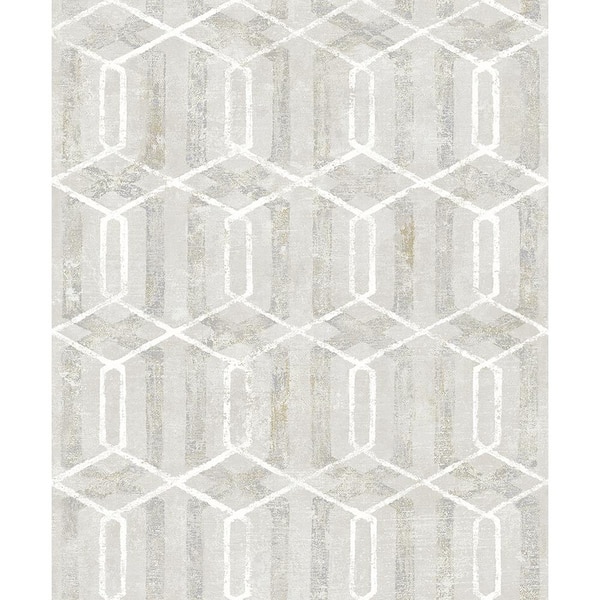 Advantage Stormi Cream Geometric Paper Strippable Wallpaper (Covers 57.8 sq. ft.)