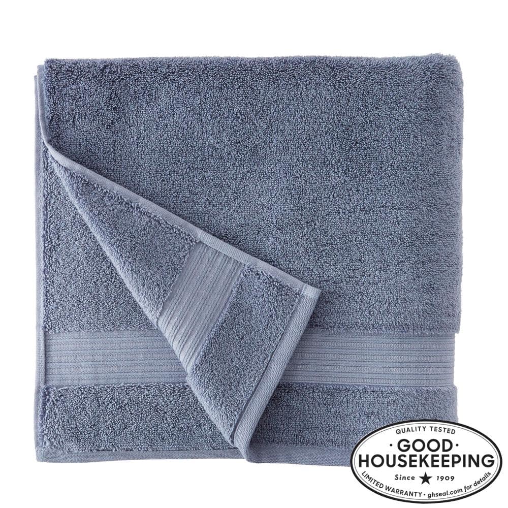 Great Bay Home Cotton Two-Toned Reversible Quick-Dry Towel Set (6 Piece Set, Grey / Charcoal), Gray