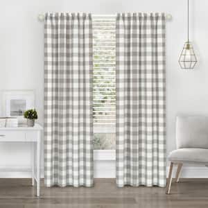 Hunter 42 in. W x 63 in. L Polyester Light Filtering Curtain Panel in Grey