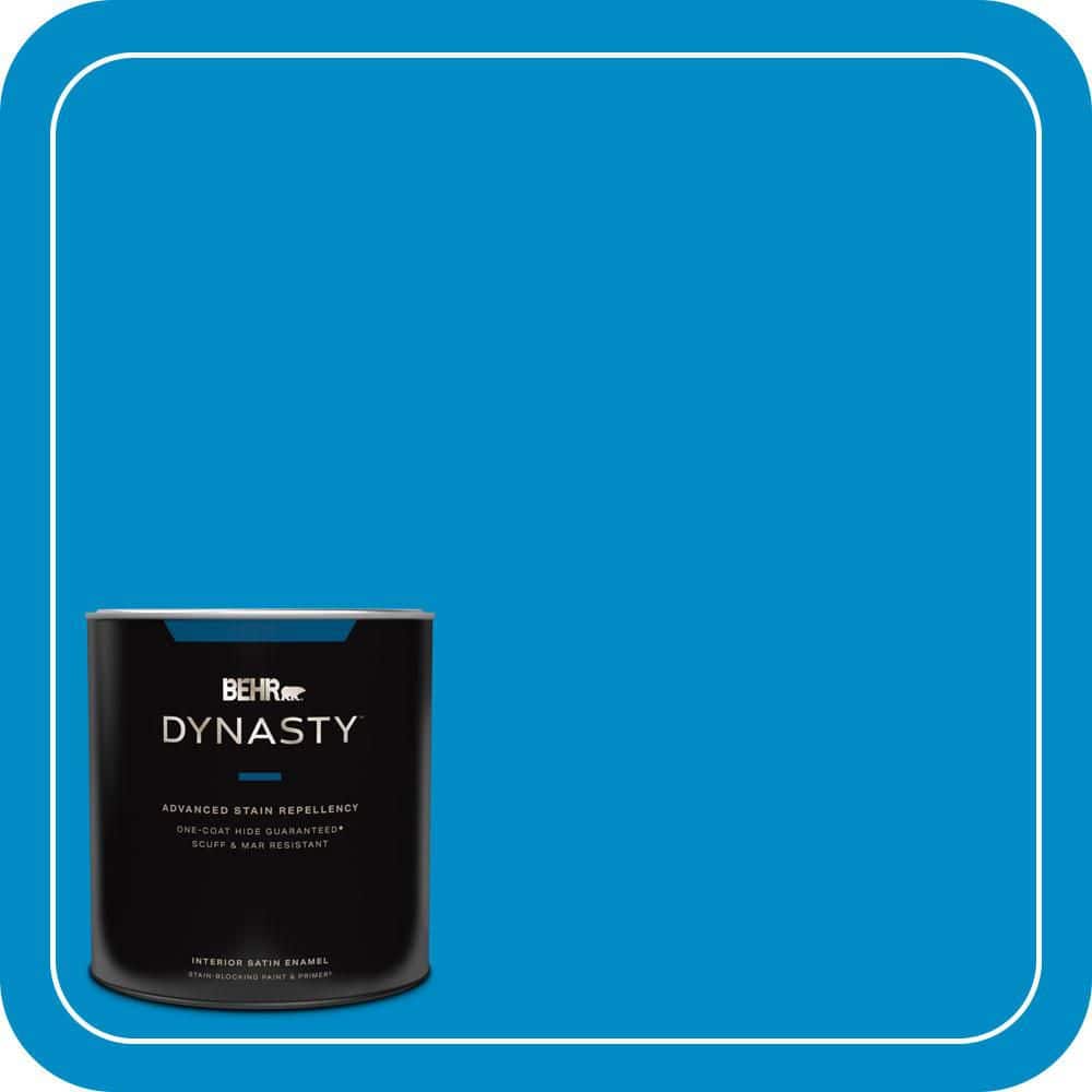 1 qt. #MQ4-57 Celebration Blue One-Coat Hide Satin Enamel Interior Stain-Blocking Paint & Primer price history on PriceWatchPro