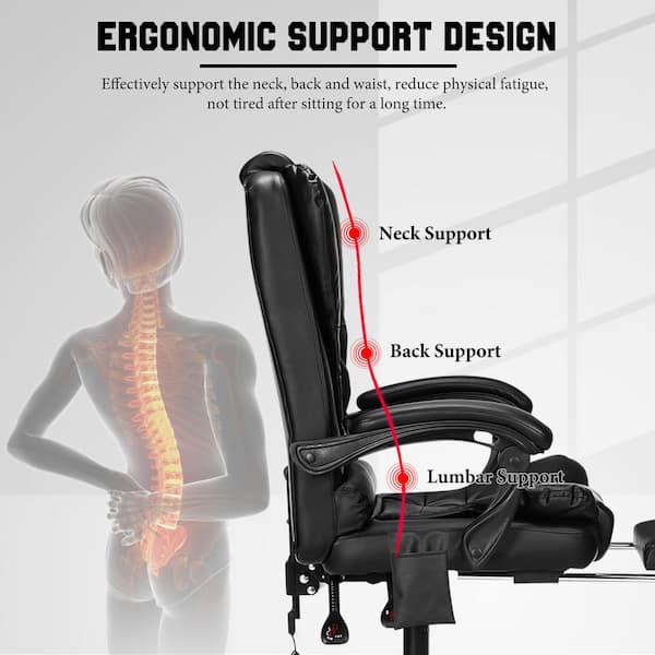 ergonomic chair with lumbar support & back neck support