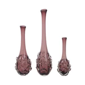 Ursula Glass Vases - Set of 3 - Purple