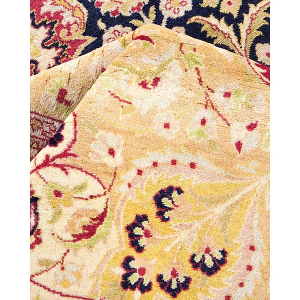 8 ft. x 10 ft. Purple Mogul Oriental Wool Indoor Area Rug