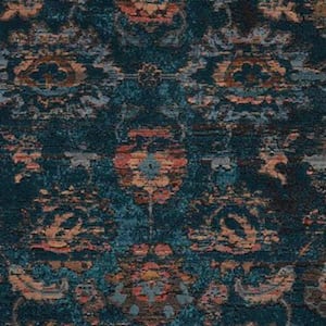 Milana Blue/Blush 7 ft. 10 in. x 11 ft. 1 in. Oriental Area Rug