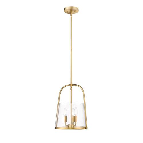Archis 3-Light Modern Gold Pendant Light with Clear Glass Shade with No Bulbs included Pendant Lights