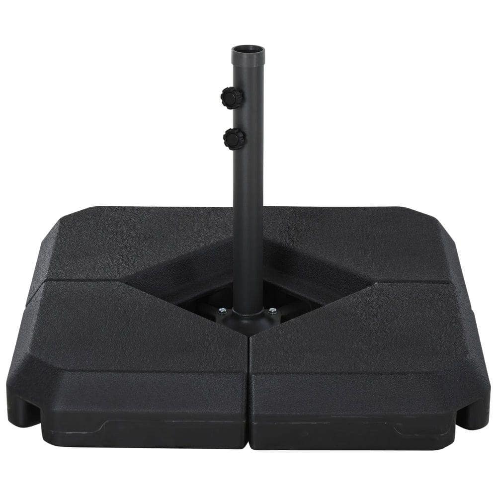 Patio Umbrella Base, 4-Piece Weight Set with Steel Cross, Fits 2 in. Poles, Holds 158 lbs. Sand or 132 lbs. Water, Black price history on PriceWatchPro