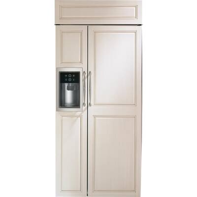 36 in. 20.4 cu. ft. Smart Built-in Side by Side Refrigerator with Dispenser in Panel Ready
