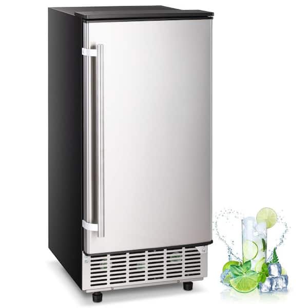 15 in. Commercial Ice Maker 80 lb. /24 H Freestanding Ice Maker Machine in Stainless Steel