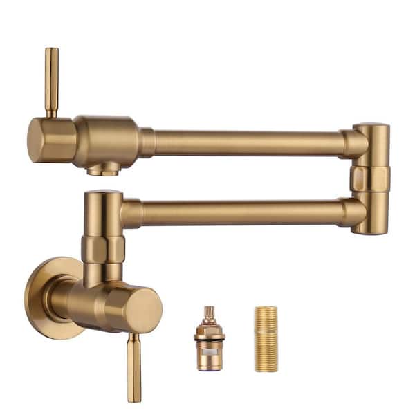 ALEASHA Wall Mounted Pot Filler in Gold