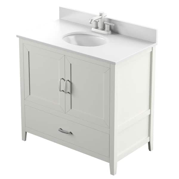 Twin Star Home 25 in. W x 25 in. D Corner Bathroom Vanity in