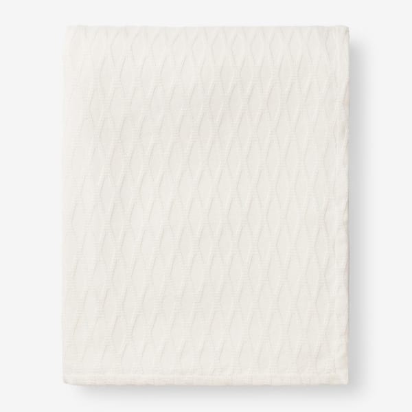 The Company Store Cotton Rayon Made From Bamboo Ivory Queen Woven Blanket  KO67-Q-IVORY - The Home Depot